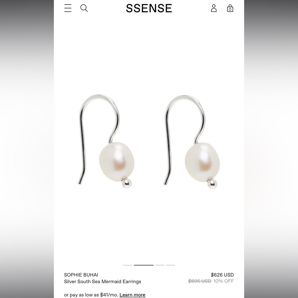 Sophie Buhai Mermaid South Sea Pearl Earrings 🪸 White - Picture 7 of 9